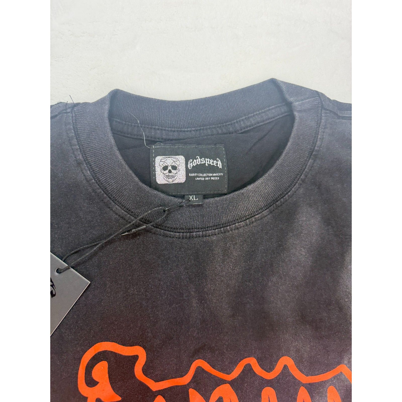 Godspeed Graphic T-Shirt Xl Black Orange Vintage Wash Limited Edition Nwt — image 5 of 5